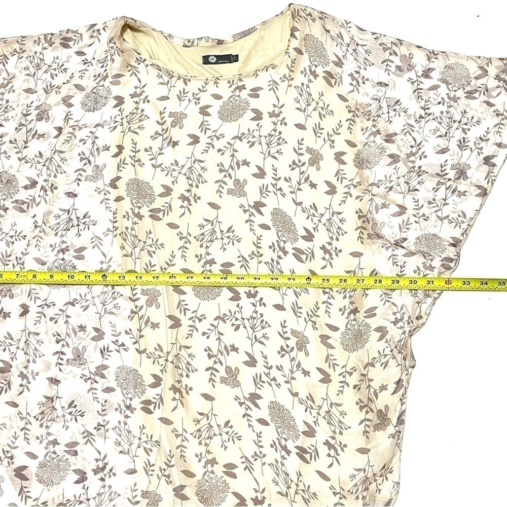 M. Made in Italy Woman Floral SILK Overlay Tunic Shift Top Dress Size S - Picture 12 of 14